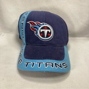 Vintage Tennessee Titans Logo Athletic Adjustable Hat Cap Dad Men's NFL Blue